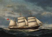 Edvard Petersen barque Annie Burrill oil on canvas